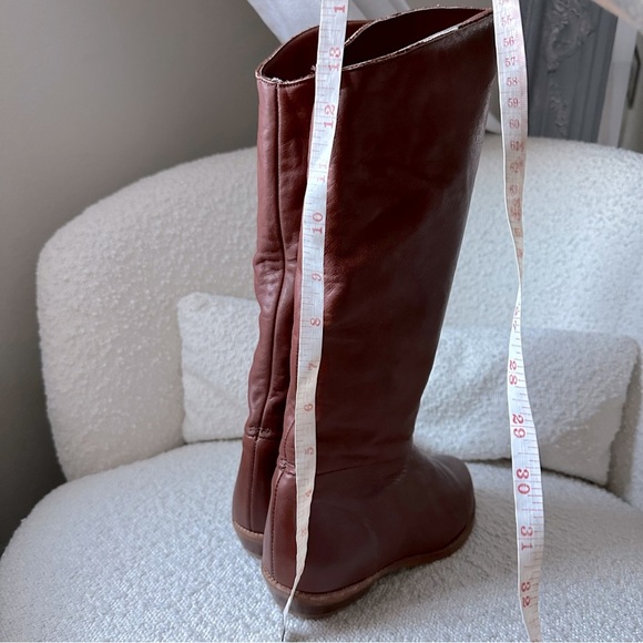 VINTAGE Zodiac Leather Riding Cowgirl Boots 6.5 Boho - Picture 7 of 7